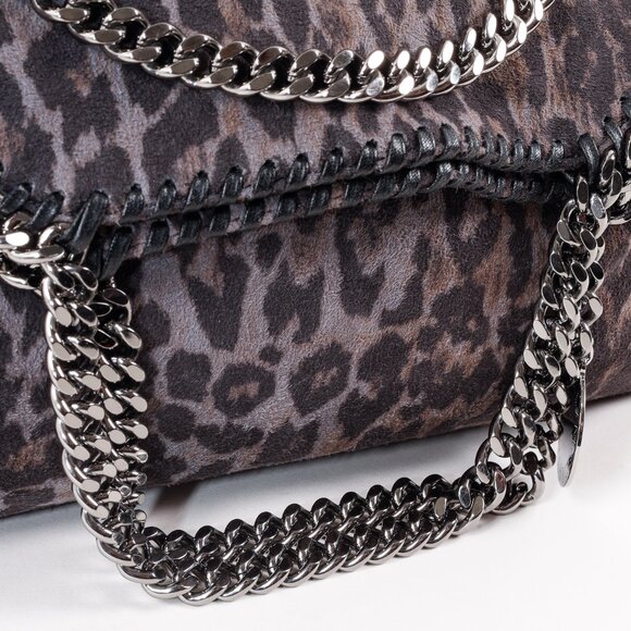 Stella McCartney Falabella Leopard-Print Flap Shoulder Bag - Picture 8 of 13